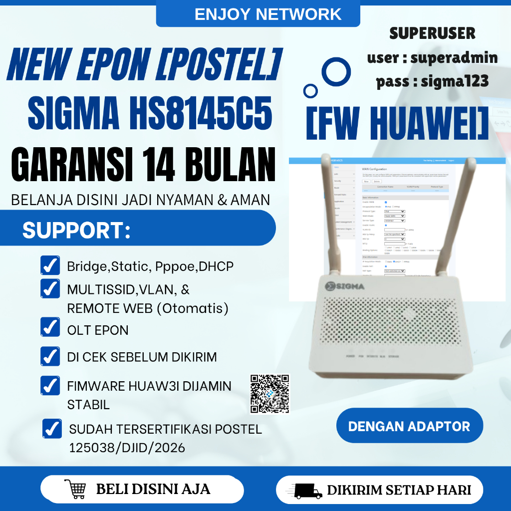 Sigma Epon HS8145C5 - Dengan Adaptor
