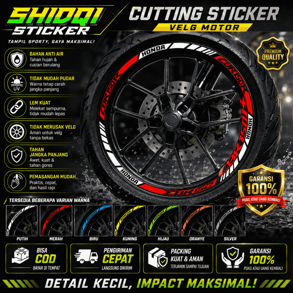 stiker cbr150r Stiker motor cbr150r stiker Velg cbr150r Sticker Velk Motor honda cbr150r