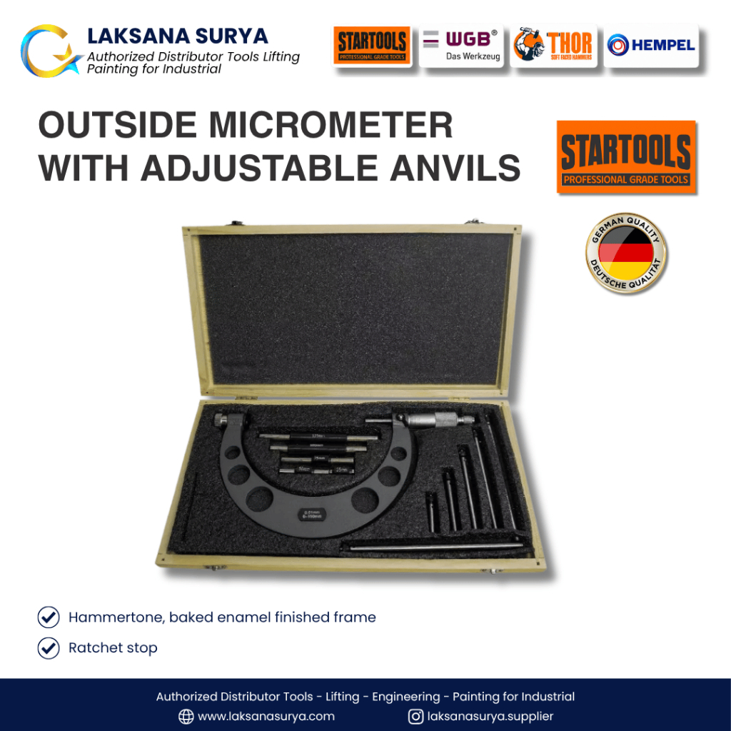 STARTOOLS Outside Micrometer 0-150mm / OD Micrometer 0-150mm Set