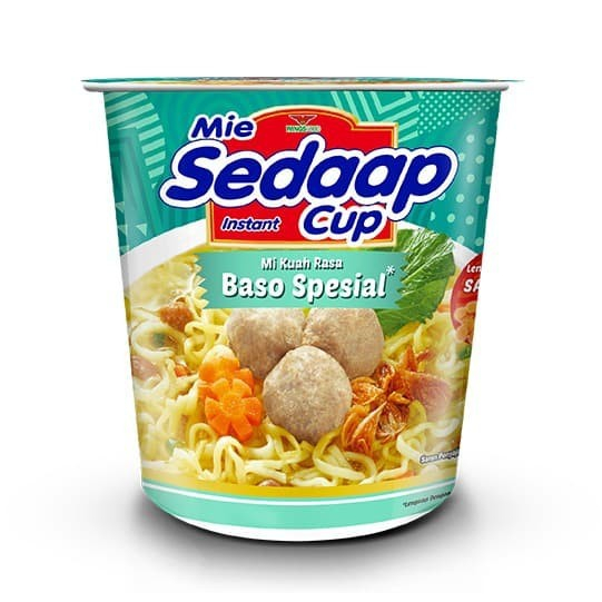 NOODLES/MIE INSTANT SEDAP KUAH BASO SPESIAL CUP SATUAN