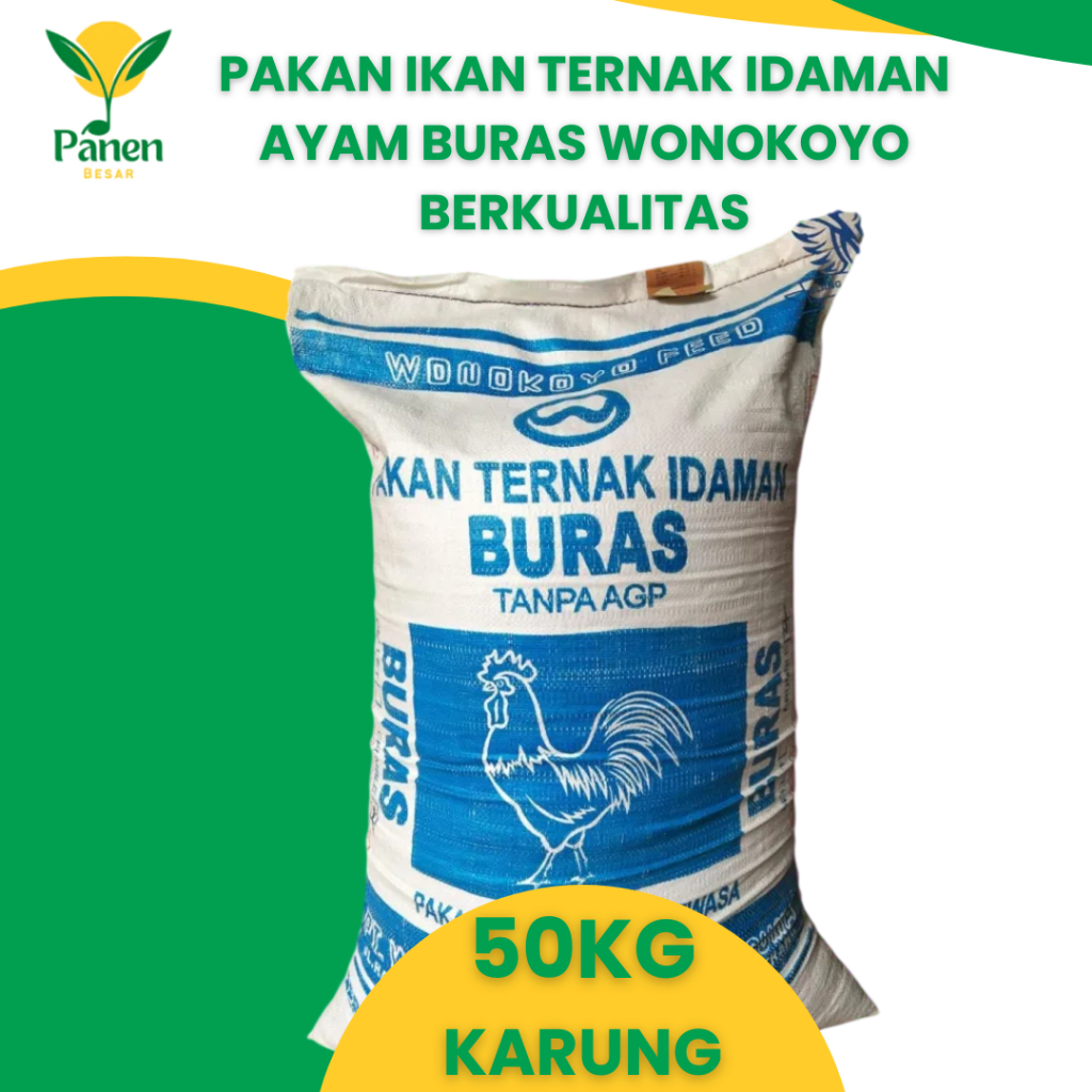 [JUAL PER KARUNG] Pakan Ayam Buras 50kg Pakan Ternak Idaman Wonokoyo Feed Berkualitas