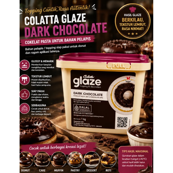 Glaze Dark Colatta / Glaze Coklat Colatta - 1 Kg