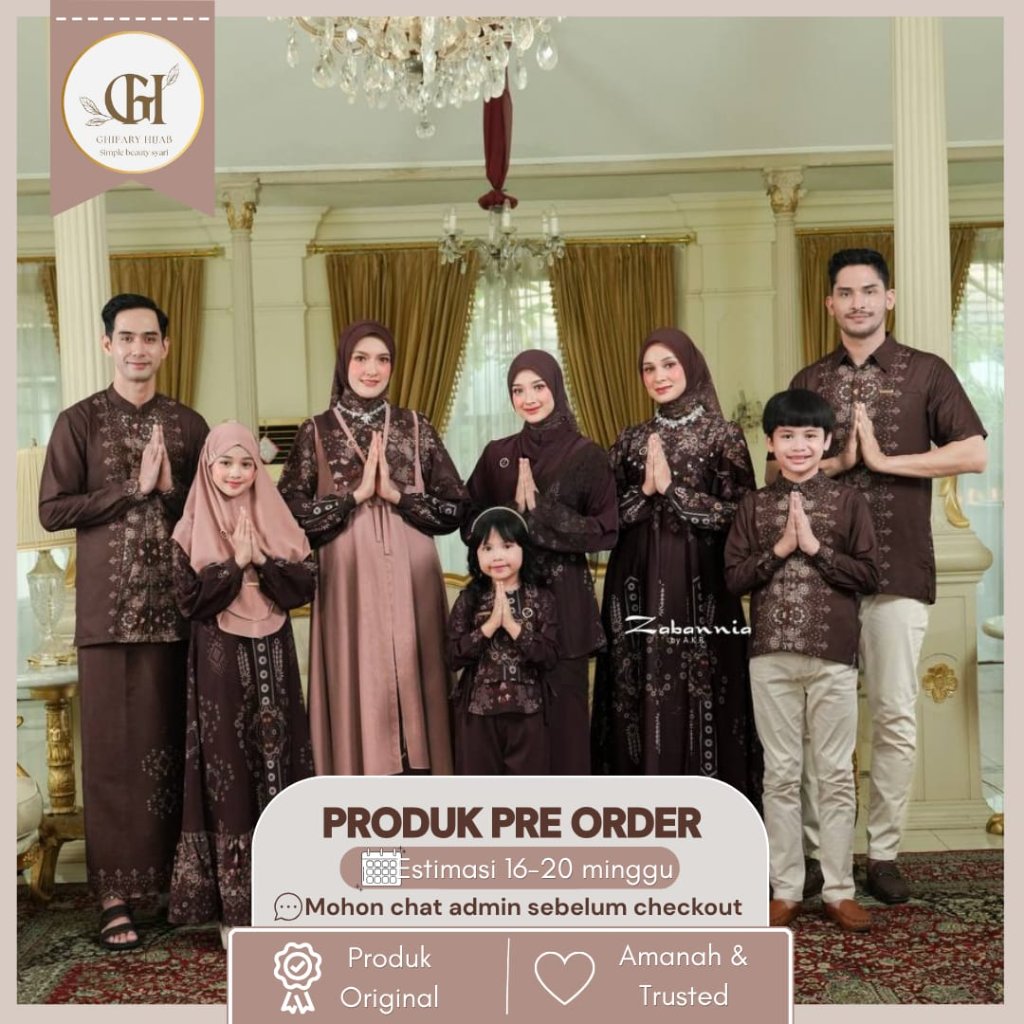 Swara takbir sarimbit lebaran 2027 by Zabannia OPEN PRE ORDER (READY JANUARI 2027) family set gamis 