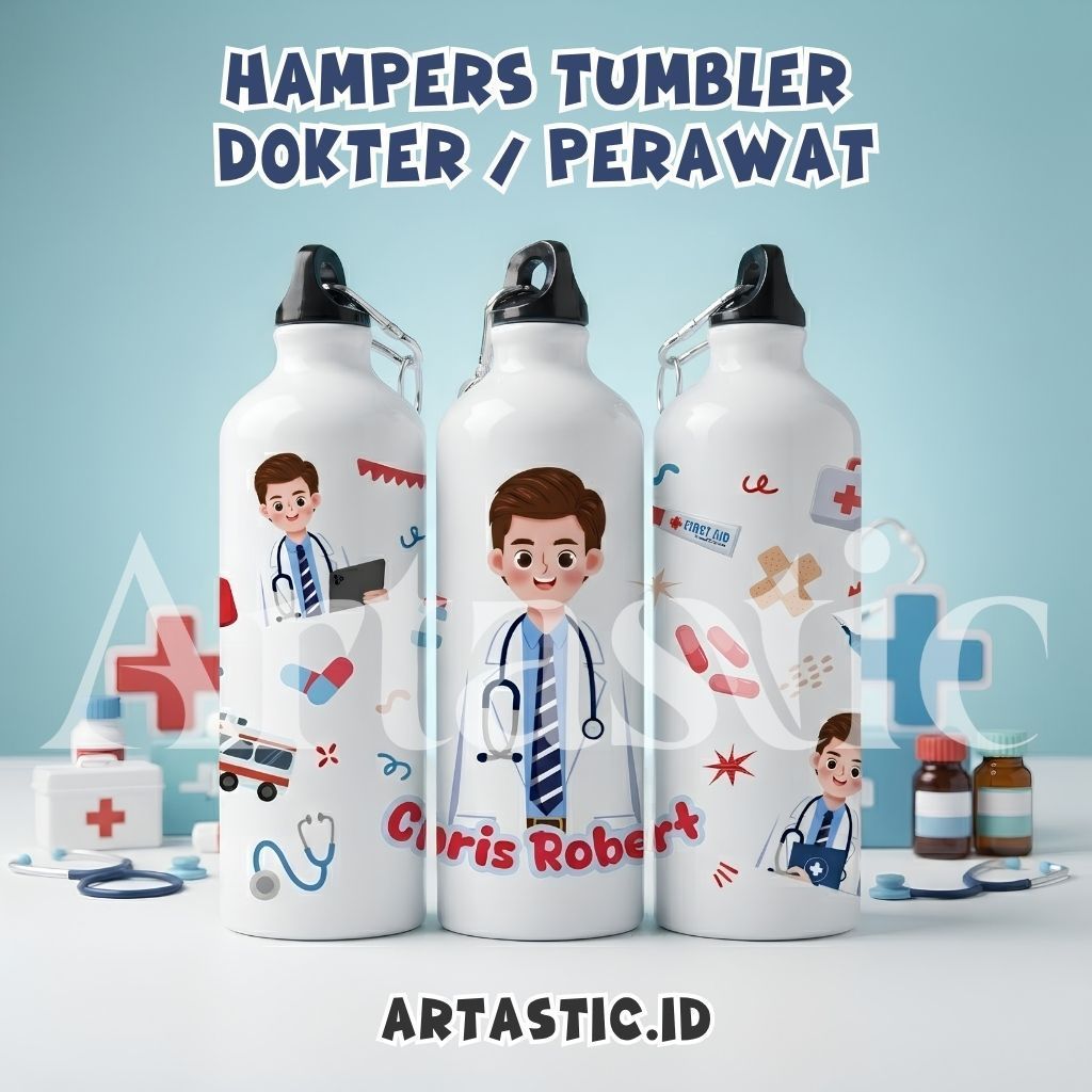Custom Tumbler Sport Medis - Hampers Kado Dokter, Perawat, Bidan & Kesehatan