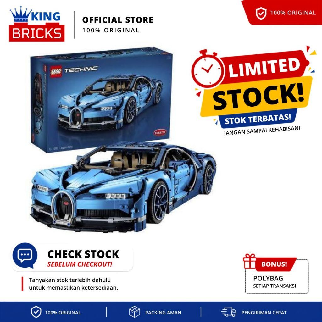 42083 Bugatti Chiron TECHNIC - Mainan Anak LEGO Mobil Balap Jadul Vintage Original Murah Jakarta