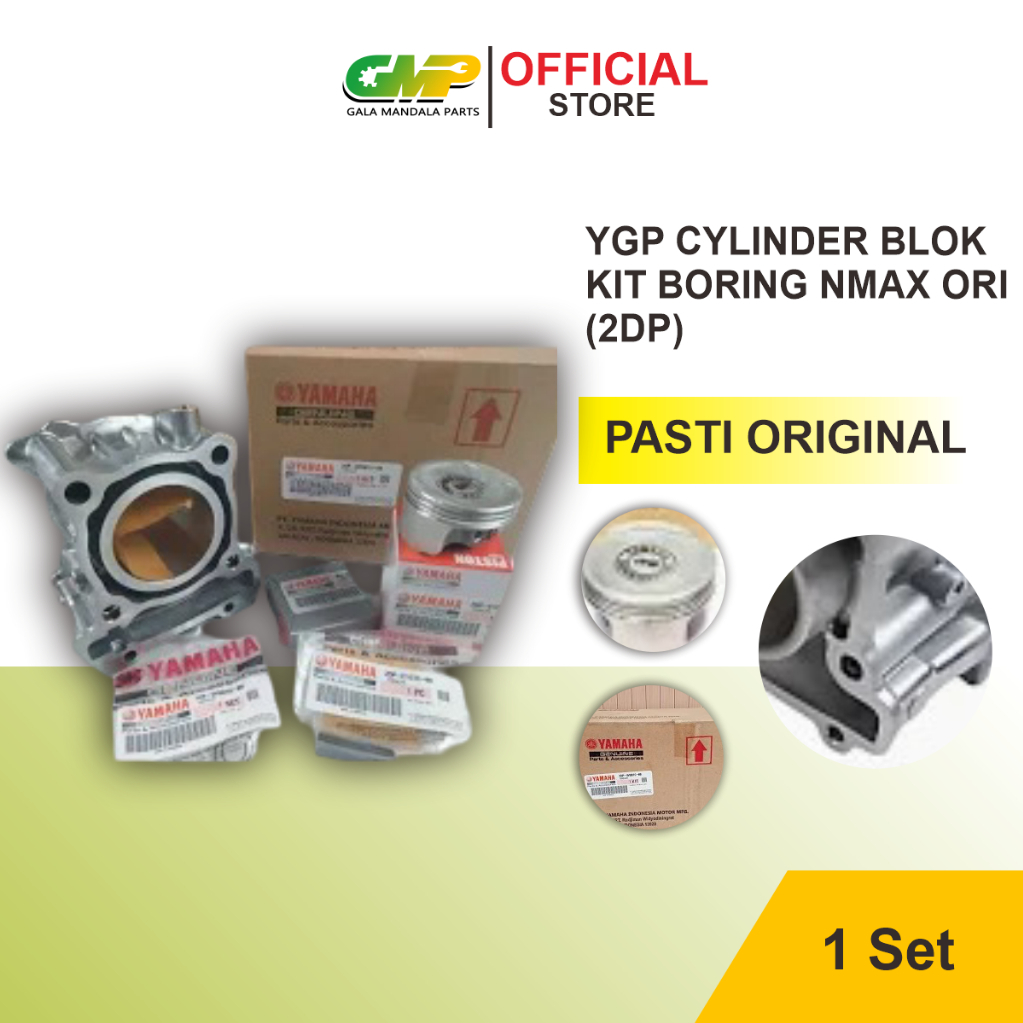 Blok Seher Set NMAX Old 155 Original YGP Kode 2DP Blok Boring Piston Kit Ring Seher Yamaha NMAX Lama