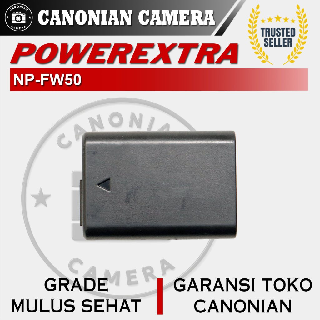 Baterai Battery Powerextra NP-FW50 Second For Sony A6000 / A6300 / A6400 / A7 / A7 II / A7S DLL