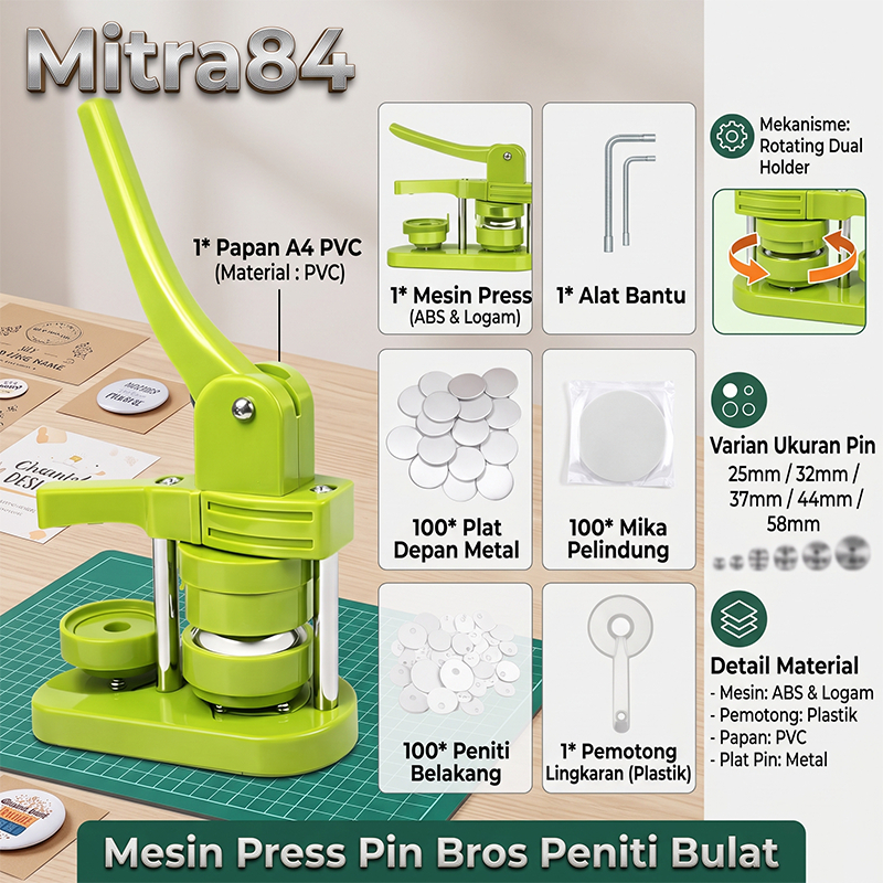 Mesin Press Pin Bros Custom Alat Cetak Pin Merchandise & Souvenir Lengkap