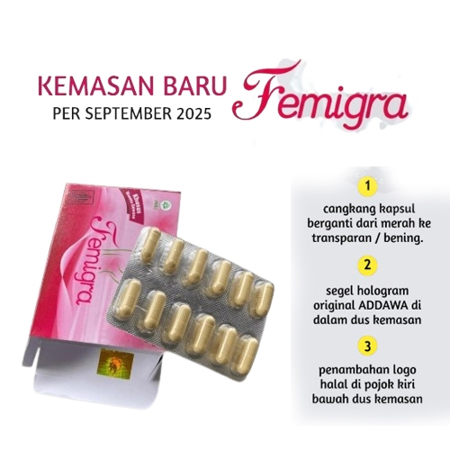Kapsul herbal wanita femigra