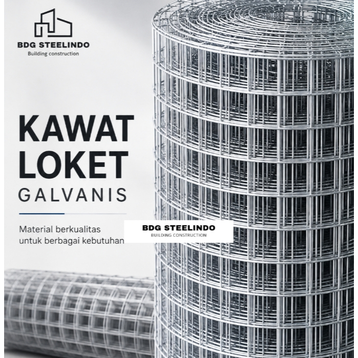 Wiremesh Roll 25x25 x 2mm x 30m / Kawat Loket Galvanis 25 x 25 / 2.5x2.5