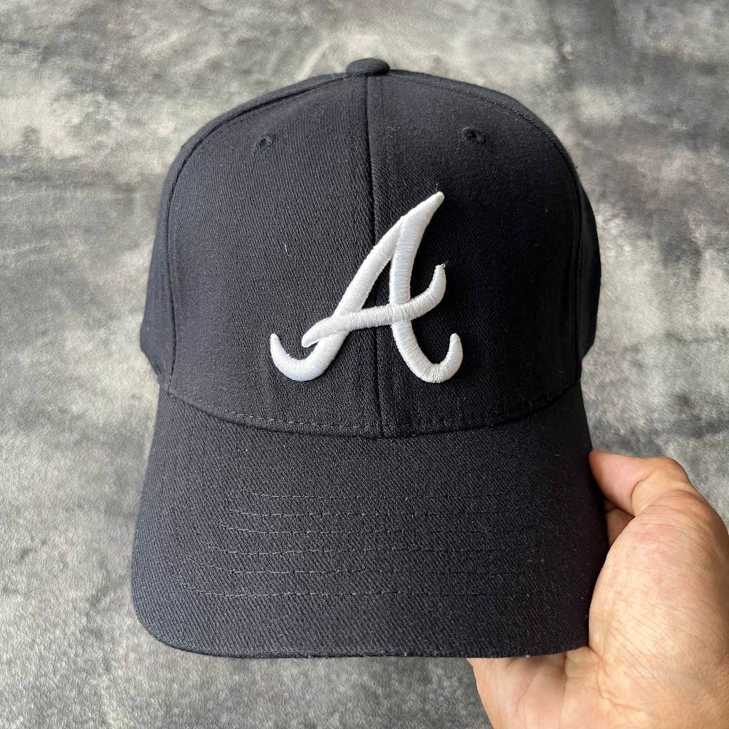 Topi MLB Atlanta Braves A Hitam Cap Major League Baseball Original