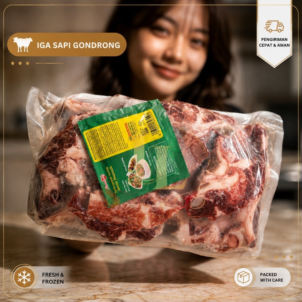 PREMIUM Iga Sapi Gondrong 1 Kg SEGAR - FROZEN FOOD