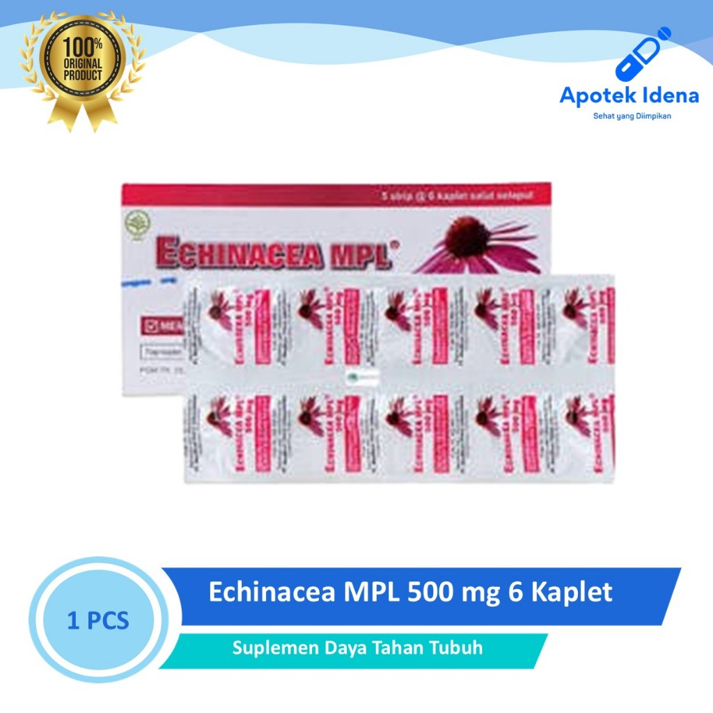 Echinacea MPL Suplemen Daya Tahan Tubuh Ekstrak Echinacea 500mg 6 Kaplet