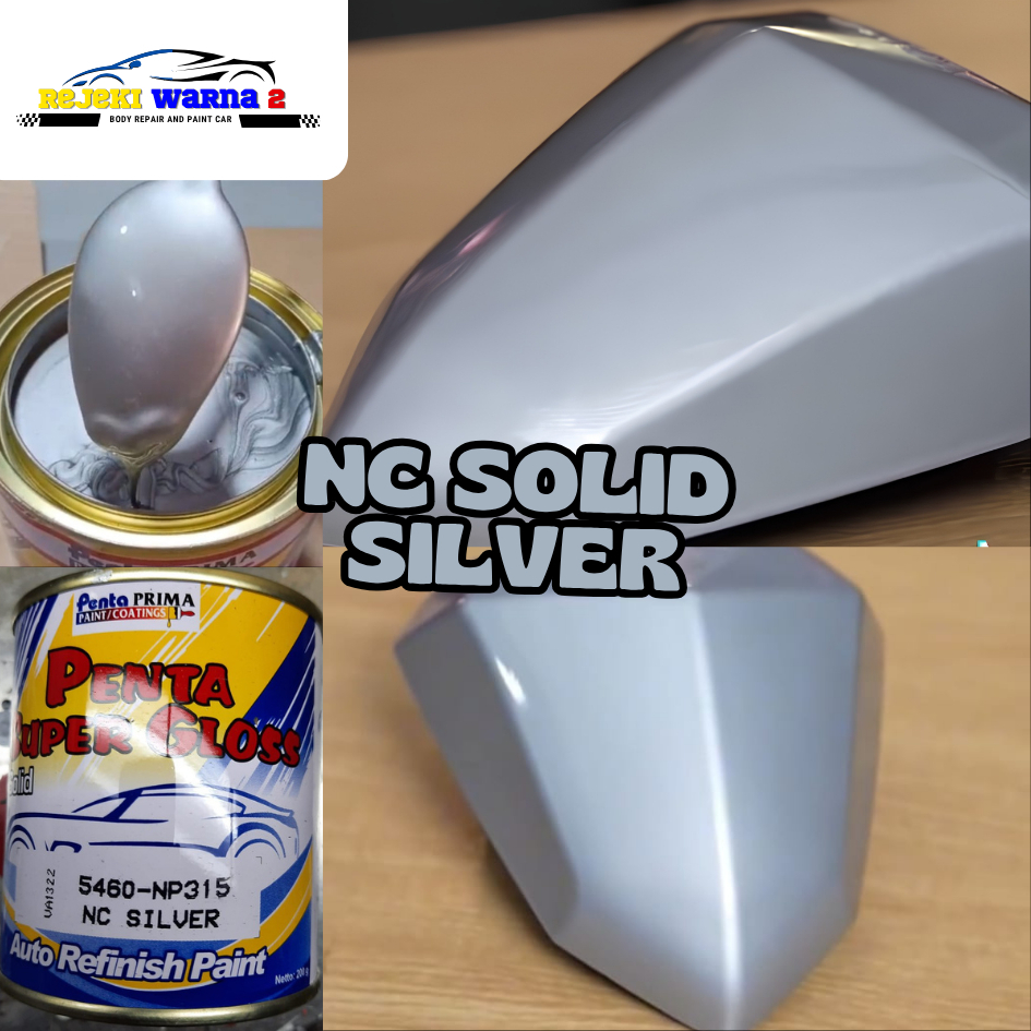 Cat Penta Super Gloss SOLID NC SILVER  -Cat Mobil Motor Sepeda