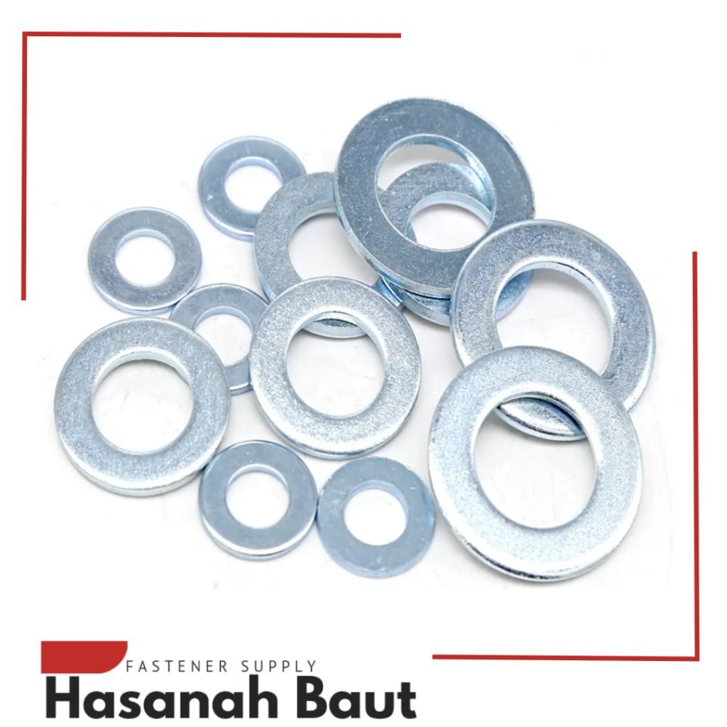 Ring Plat M6 Putih Galvanis