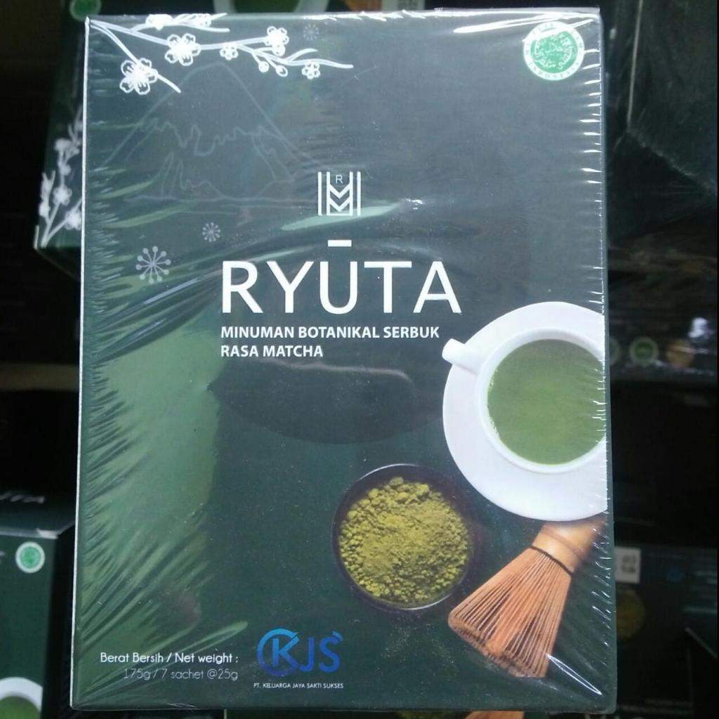 2Saset Ryuta Teh Herbal Matcha Bahan Alami Membantu Melancarkan Darah