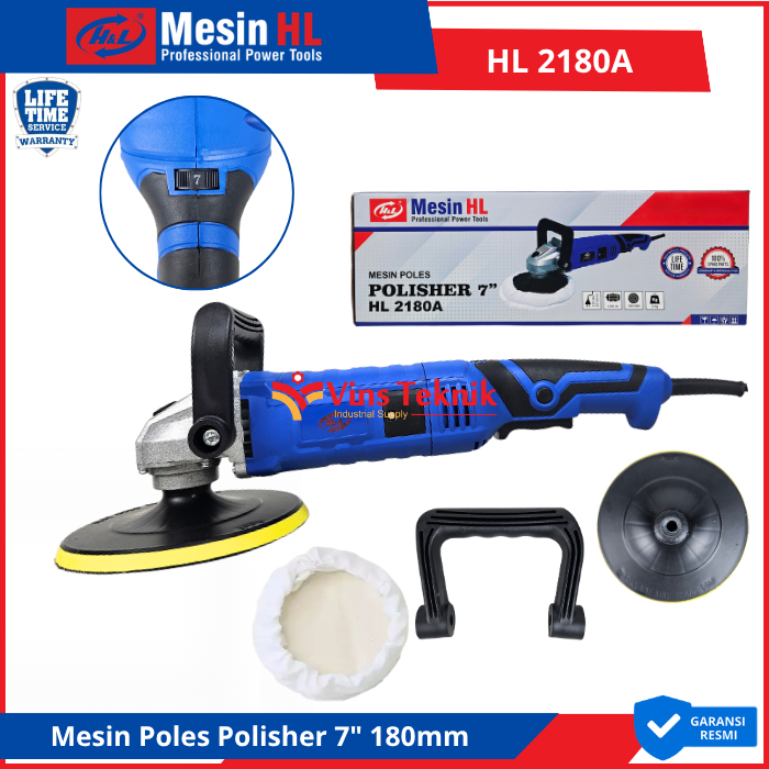H&L HL 2180A Mesin Polisher Mesin Poles 7" 180MM 1100Watt HL2180A