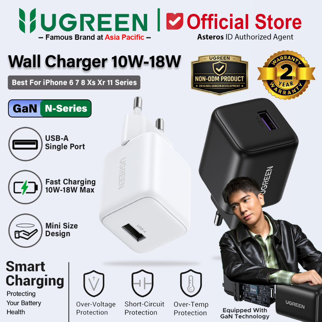 UGREEN Kepala Charger iPhone 5 6 7 8 X Xs Xr Fast Charging 10w 18w 22.5w