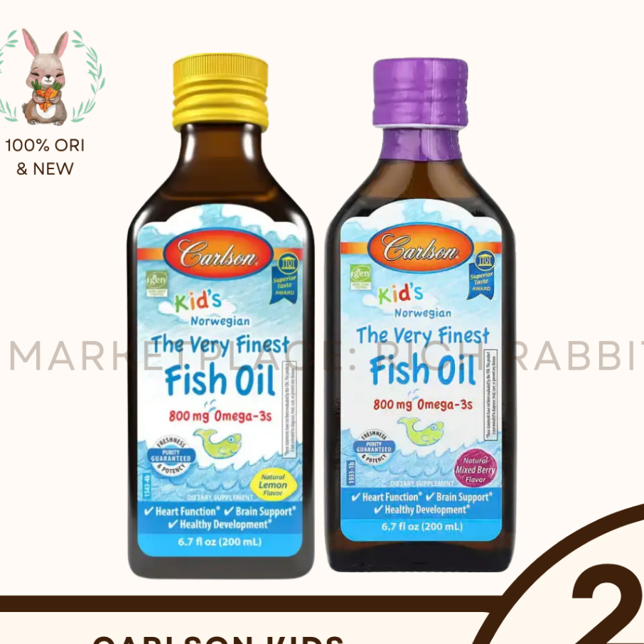 Carlson Kids Norwegian The Very Finest Fish Oil Omega Minyak Ikan Anak