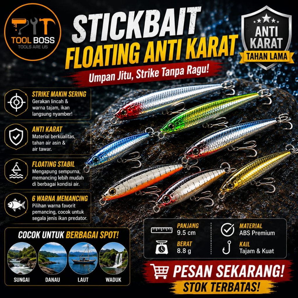 Umpan Pancing Floating Anti Karat - STICKBAIT
