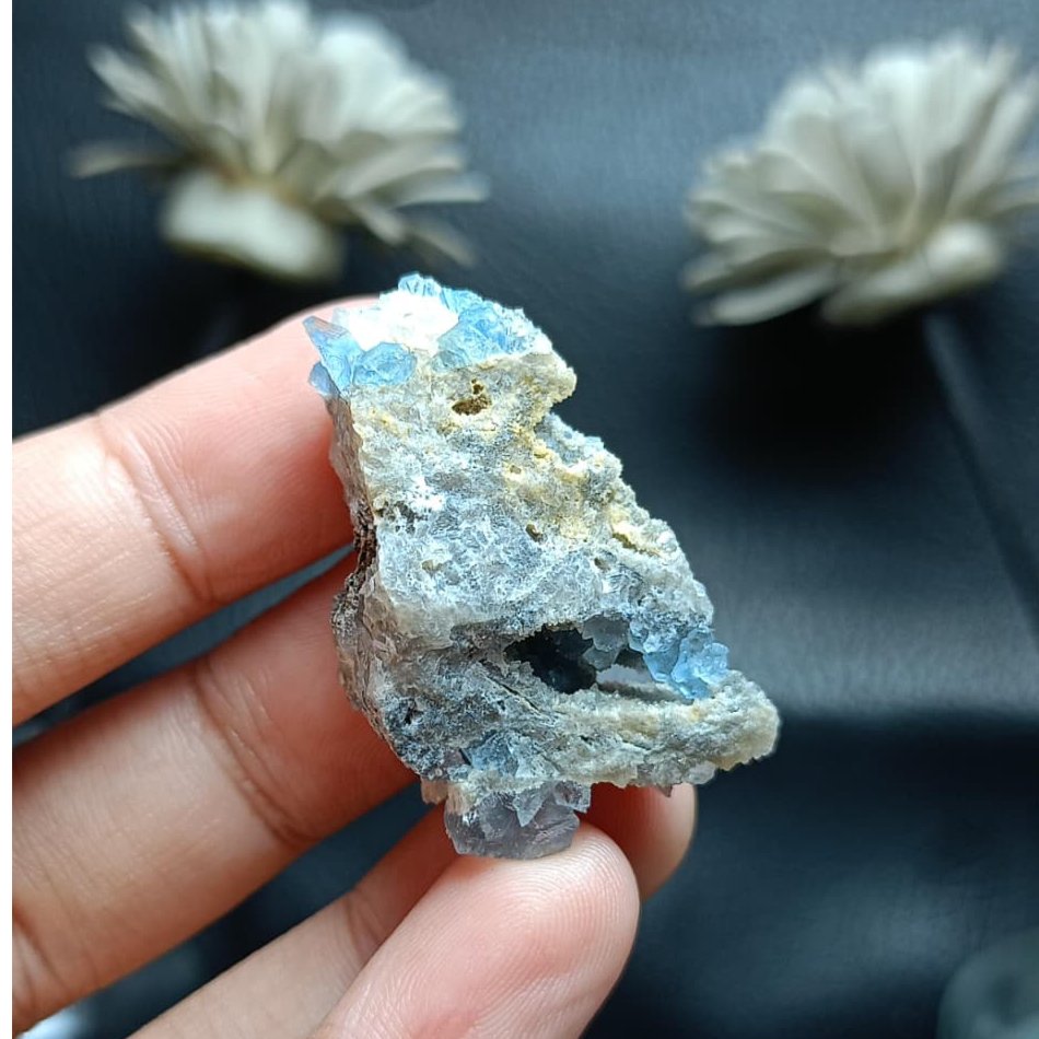 Batu Natural Blue Fluorite Speciment (1) Batu Asli Alam