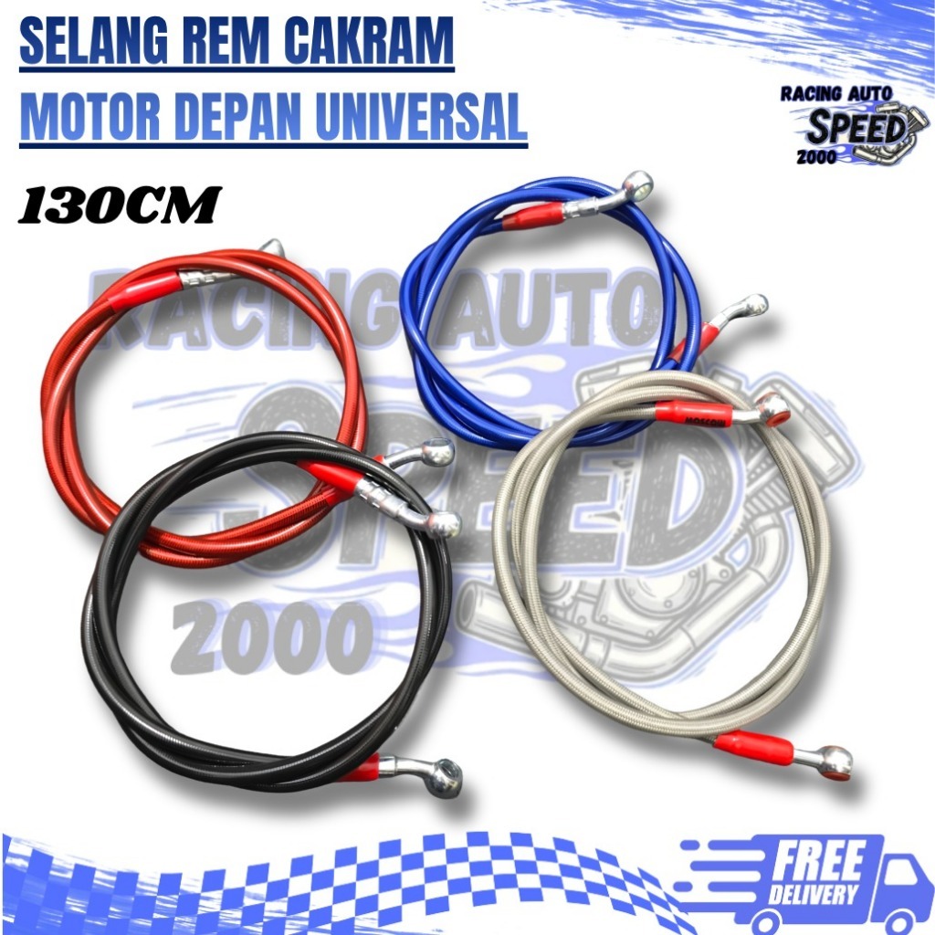 Selang Rem Depan / Belakang Variasi Panjang 130 Cm Universal Vario, NMAX, PCX, RX-King, Vixion