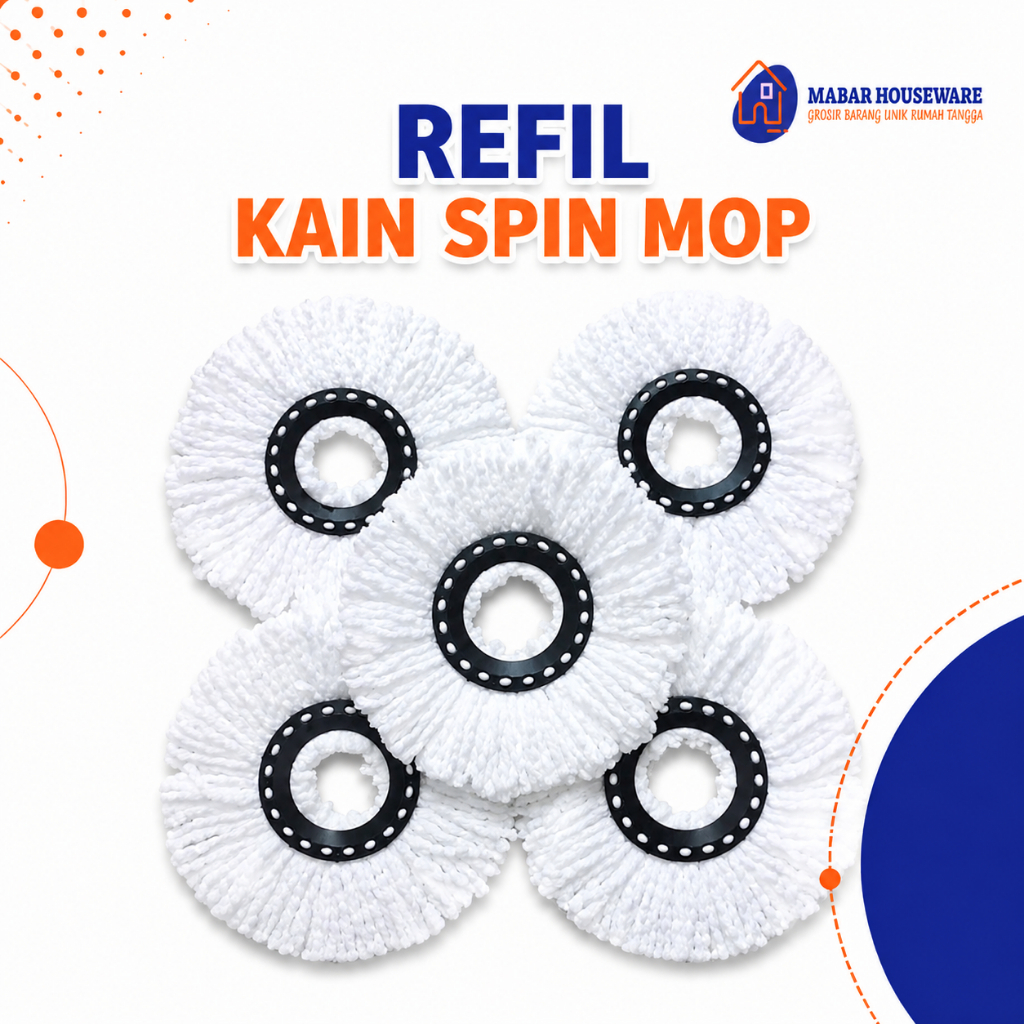 Kain Pel lantai / Refill kain Spin Mop / Refill Kain / Kain Spin Mop / Alat Pel / Refill pel Spin Mo