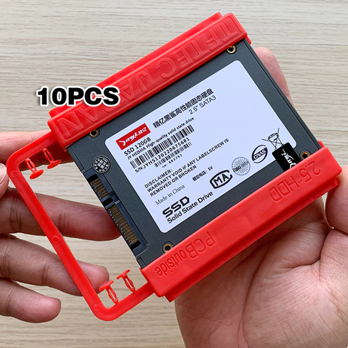 Bracket SSD 2.5 ke 3.5 Inch HDD Adapter Harddisk PC Mounting Plastik 10Pcs