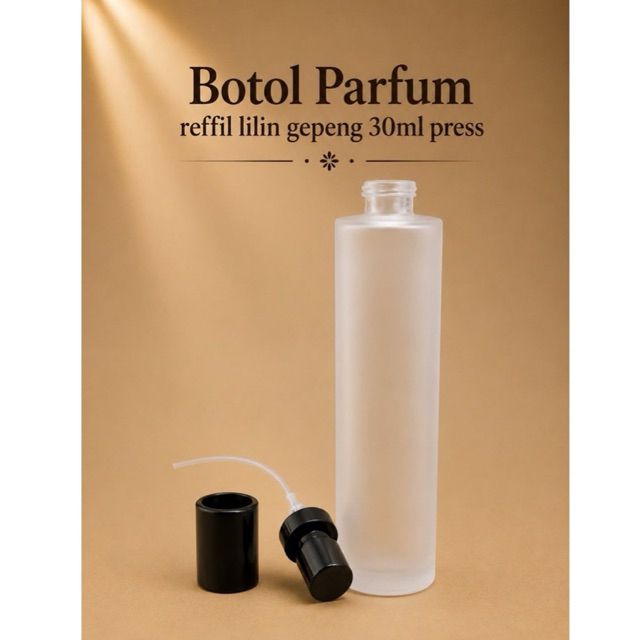 botol parfum refill lilin gepeng 30ml press/botol parfume termurah