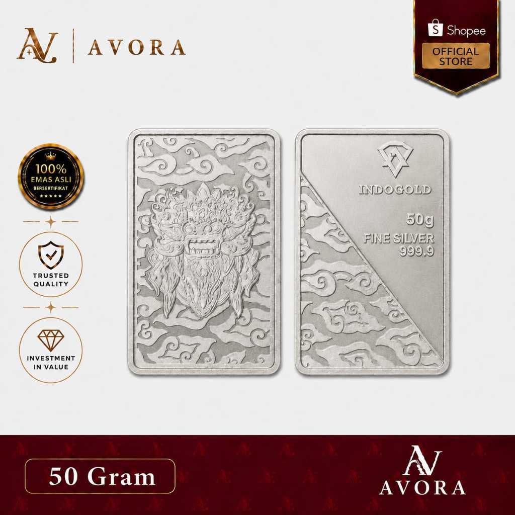 Avora Silver Perak Logam Mulia Indogold LM 50 Gram Tahun 2026