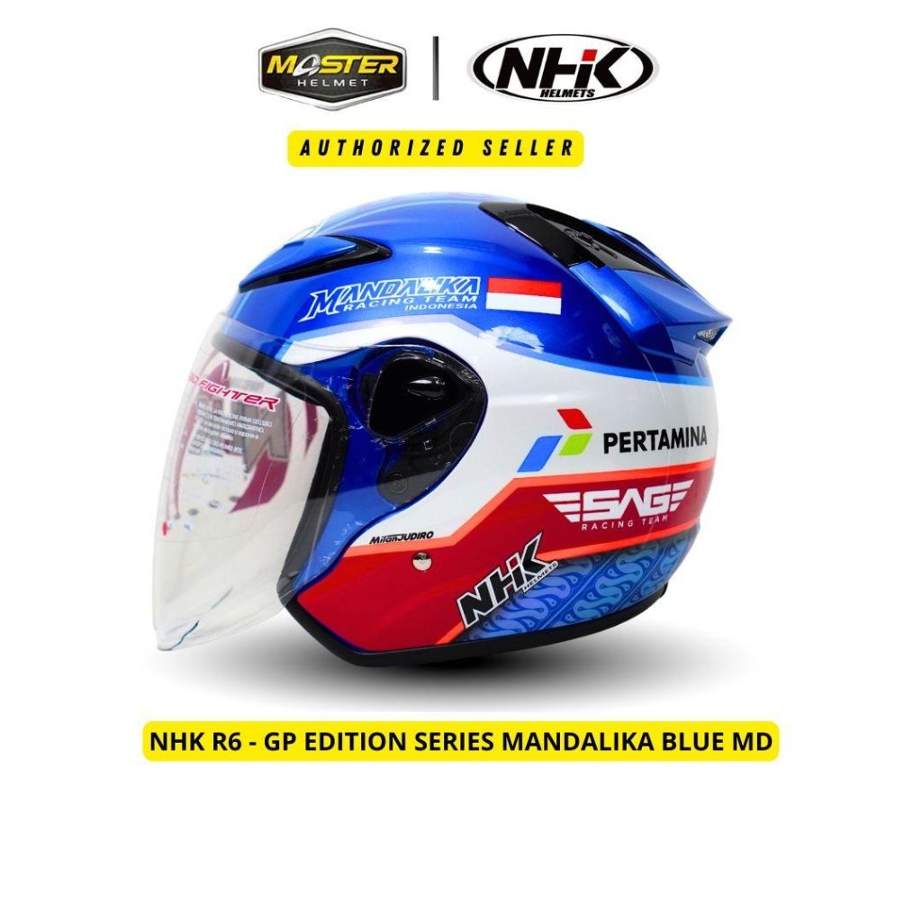 HELM NHK R6 MOTIF MANDALIKA SIRKUIT SPECIAL RACE EDITION