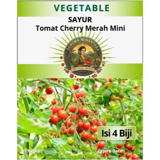 Bibit Unggul Indonesia Tomat Cherry Merah Mini| Biji Benih Tomat Cherry Merah Mini|Tomat Cherry Mera