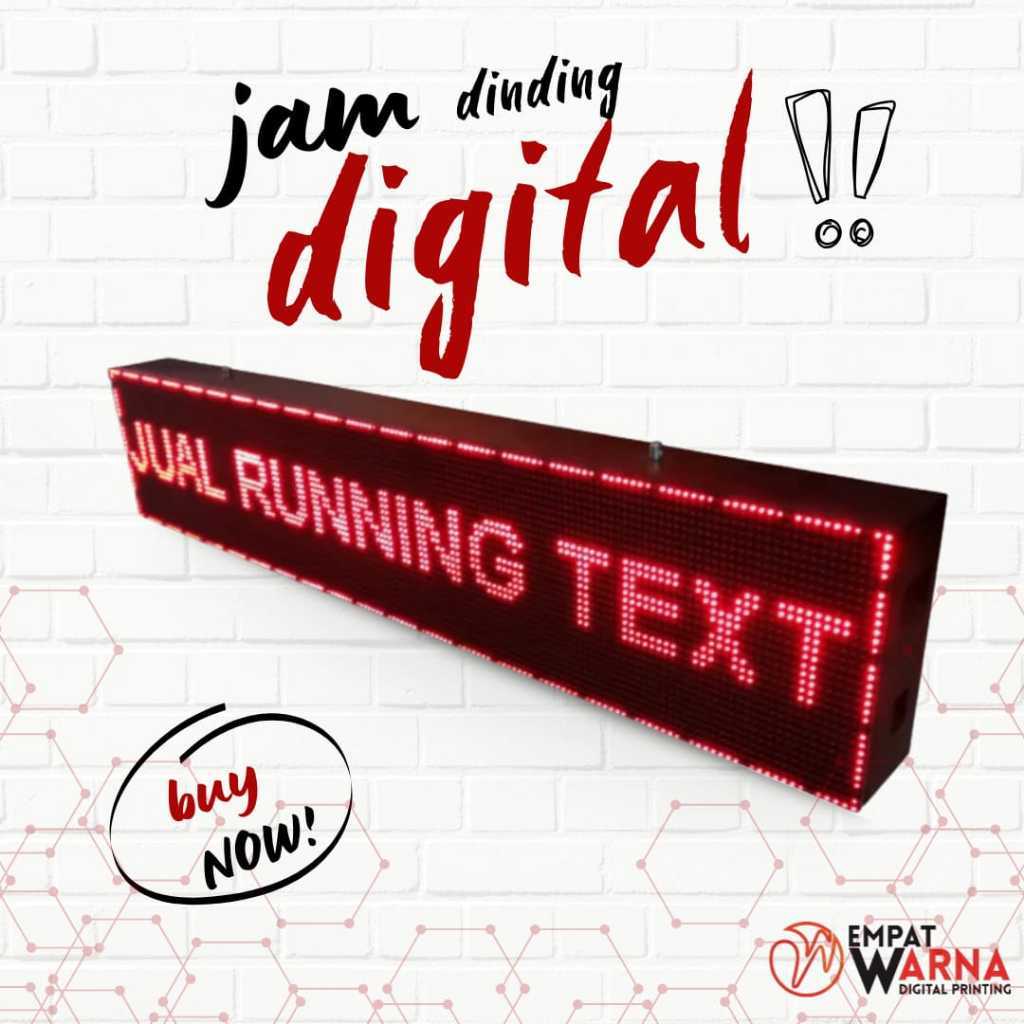 Running Text LED Display Merah Outdoor Promo
