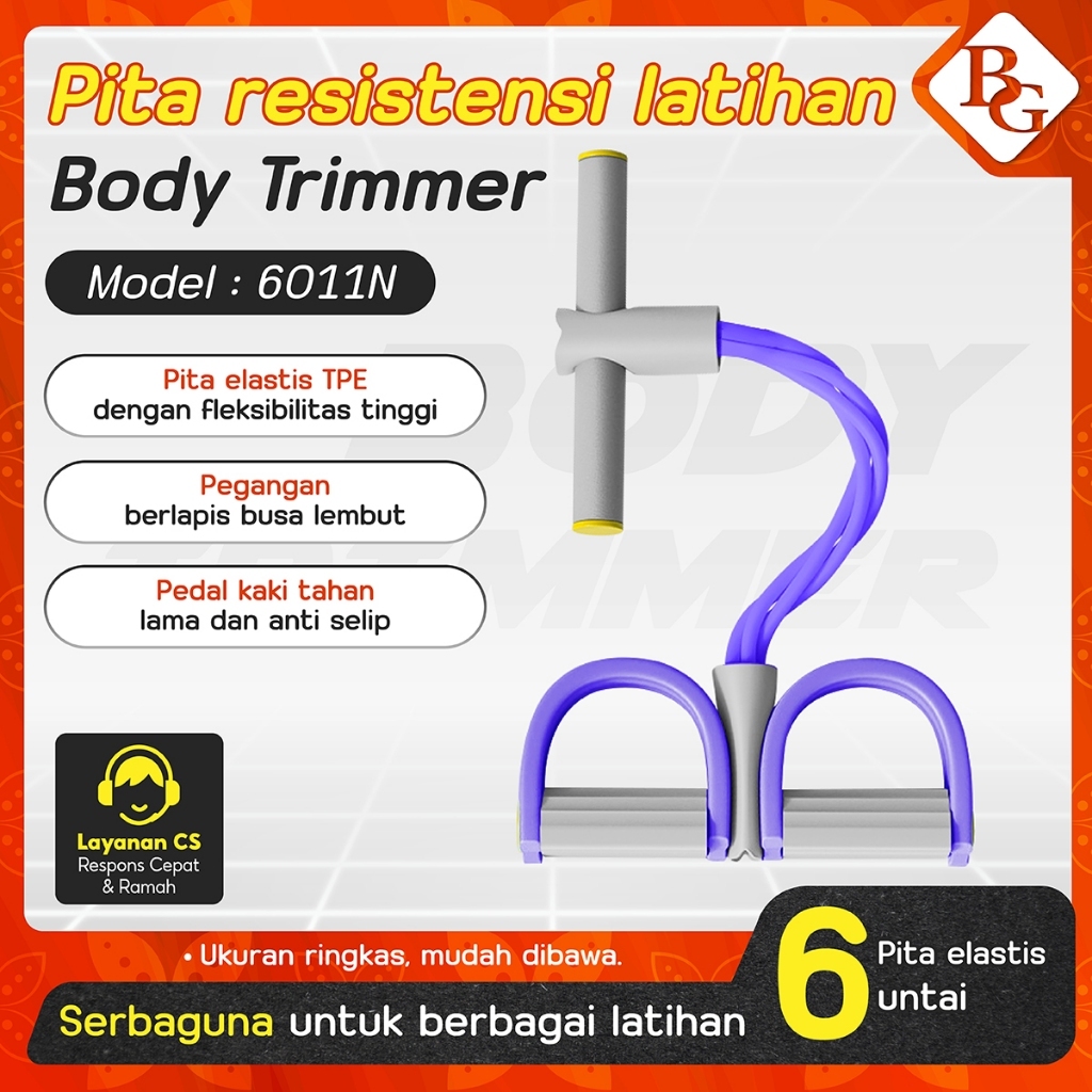 Tummy Trimmer Alat Fitness Workout Alat Pengecil Perut Alat Pembakar Lemak Band Resistensi