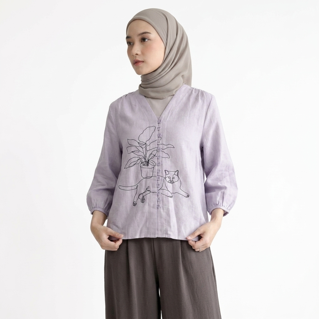 Delova Daily -  LINDA BLOUSE  Atasan Premium