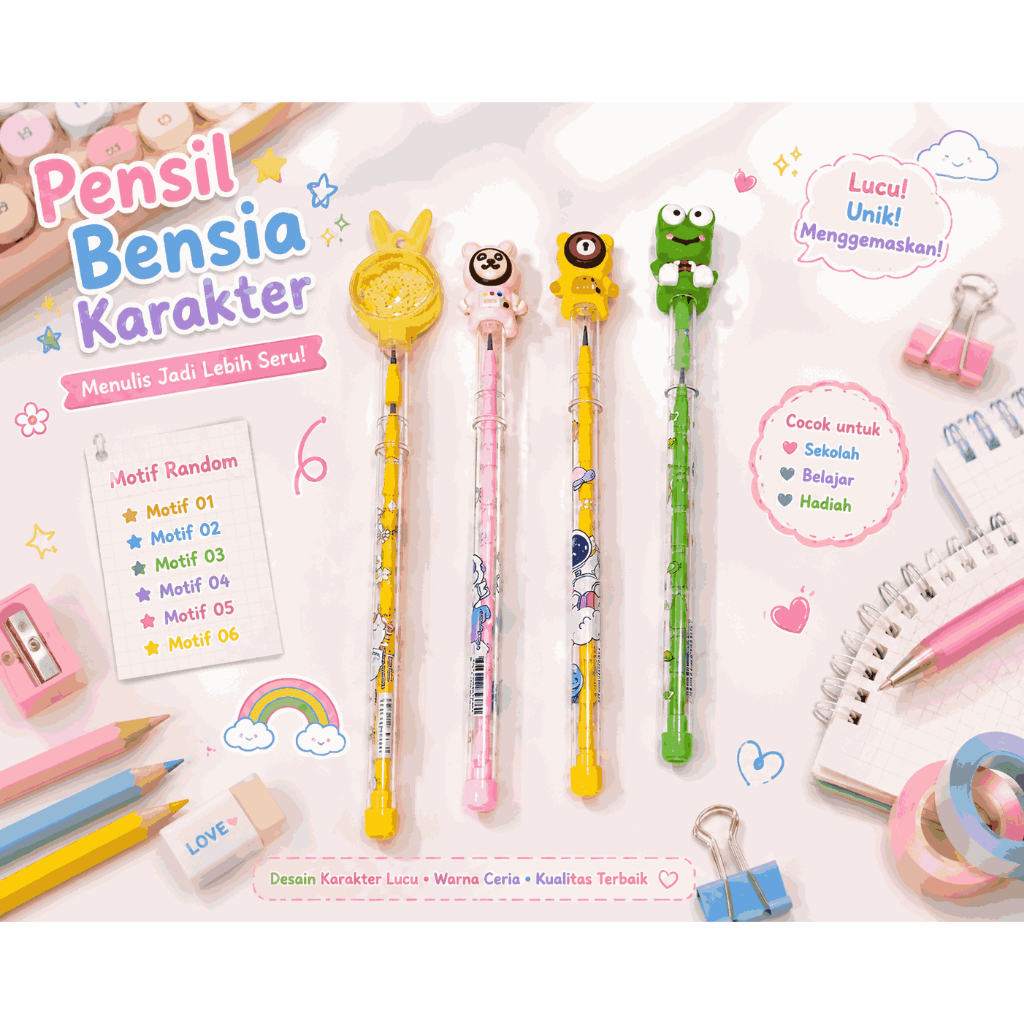PENSIL BENSIA/PENSIL SUSUN/PENCIL BENSIA/PENCIL SUSUN