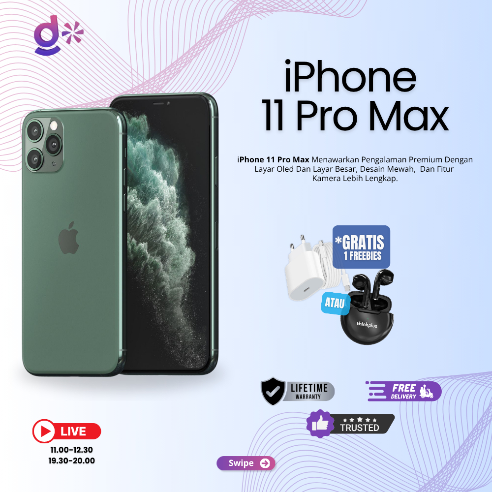 iBox | iPhone 11 Pro Max 64Gb | 256Gb | 512Gb Fullset Original Resmi