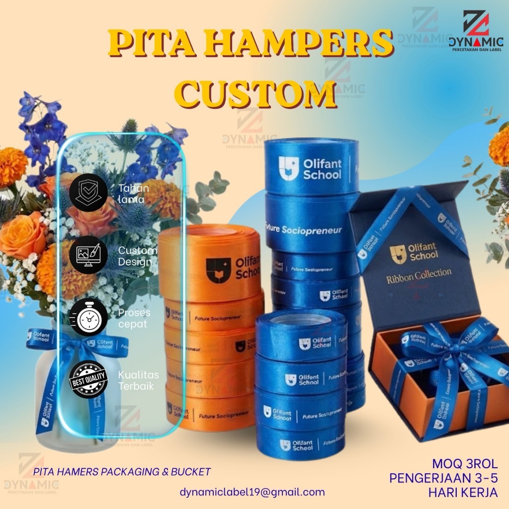Label Pita/Pita Sablon/Pita Saten/Pita Custom/Pita Kado