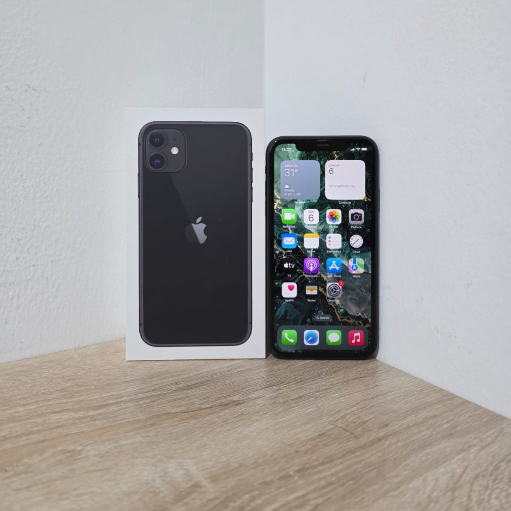 Apple iPhone 11 128GB 128 GB Ex Resmi iBox Black Fullset Perfect