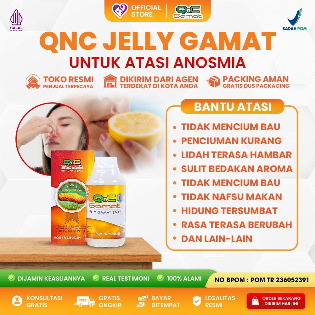 Obat Anosmia Indra Penciuman Hilang Hidung Tersumbat Tidak Bisa Mencium Aroma Qnc Jelly Gamat Origin