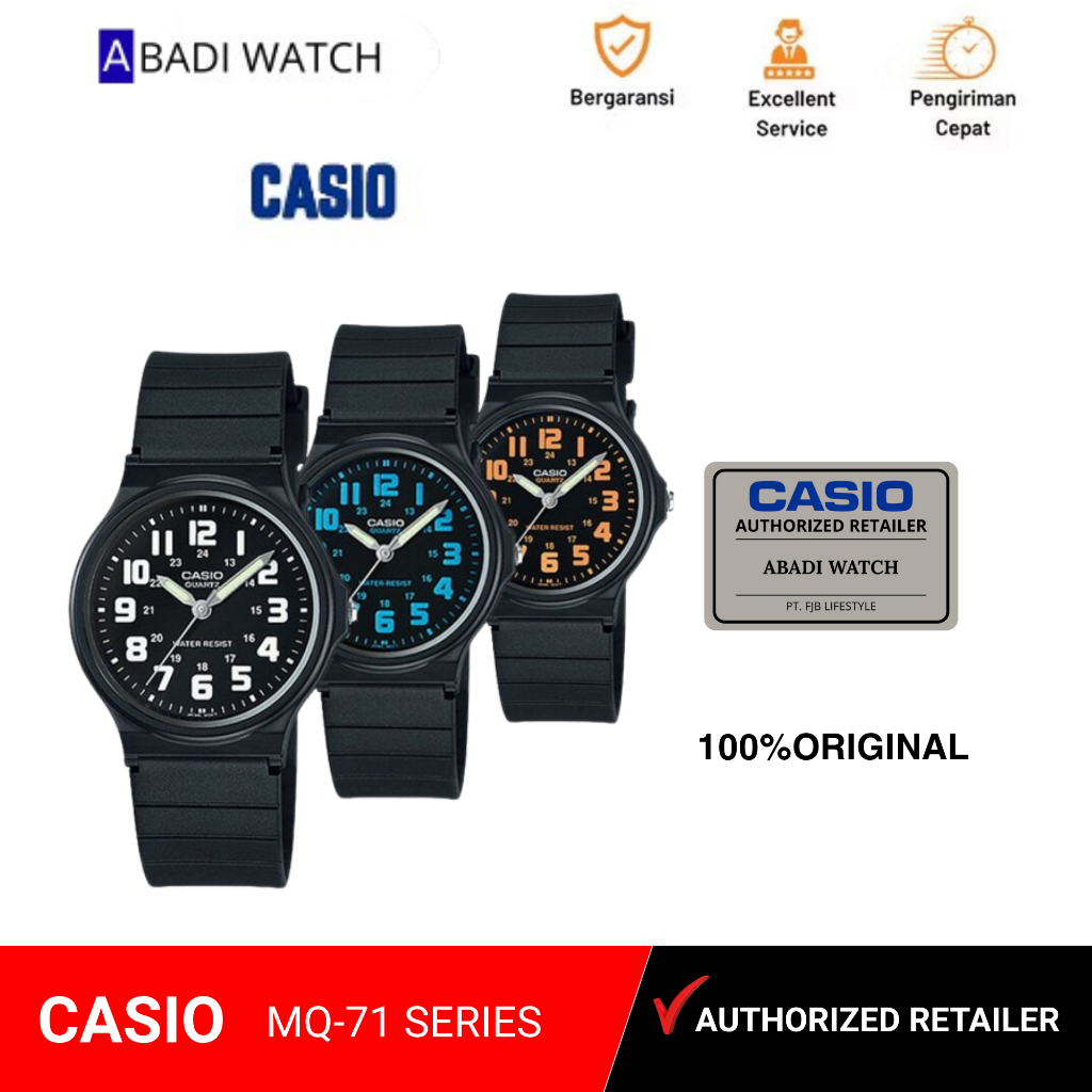 Jam Tangan Wanita Pria Casio Original MQ-71-1B / MQ71-2B 4B - Unisex - Analog - Strap - Karet