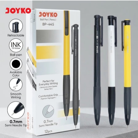 JOYKO Ball Pen Pulpen 1 Pack BP-445 0.7mm Isi 12 Pcs