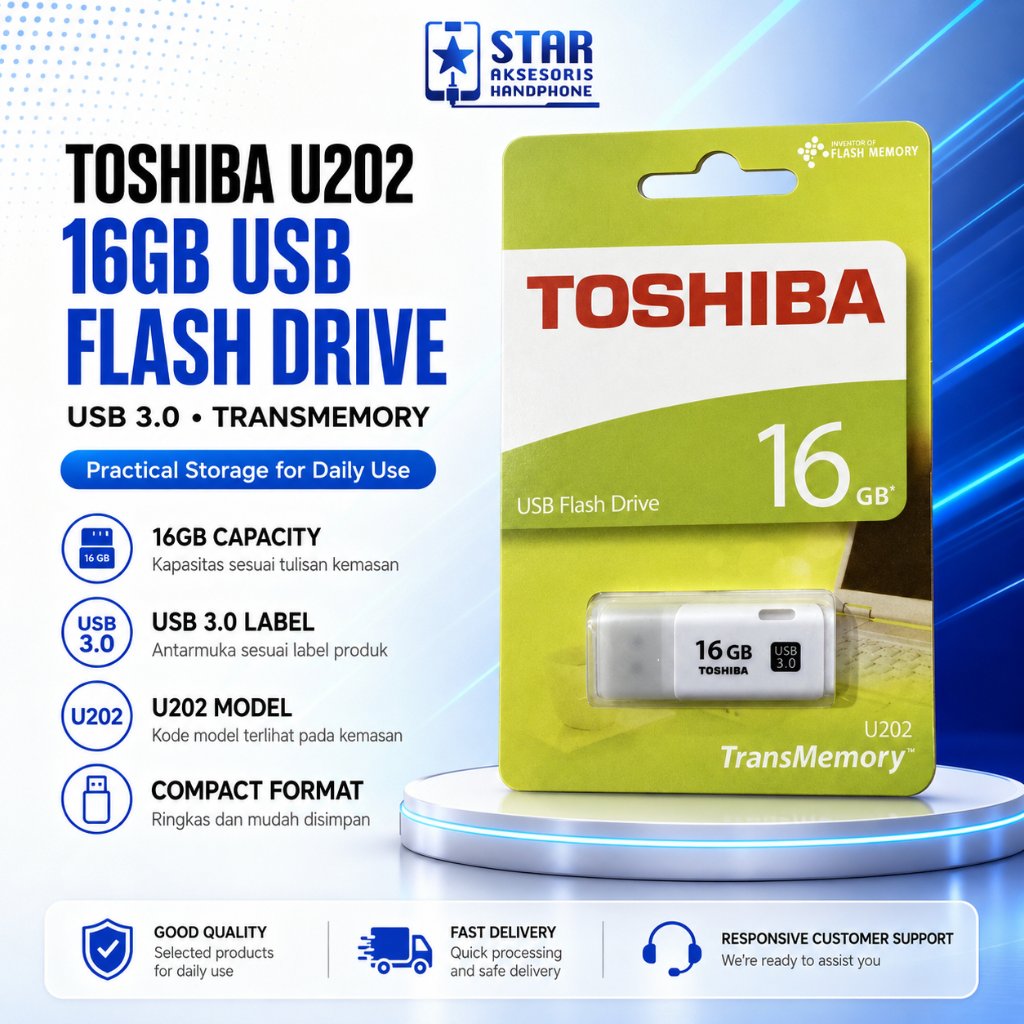 FLASHDISK TOSHIBA 16GB FLASHDISK 16GB TOSHIBA USB FLASH DRIVE (KW)