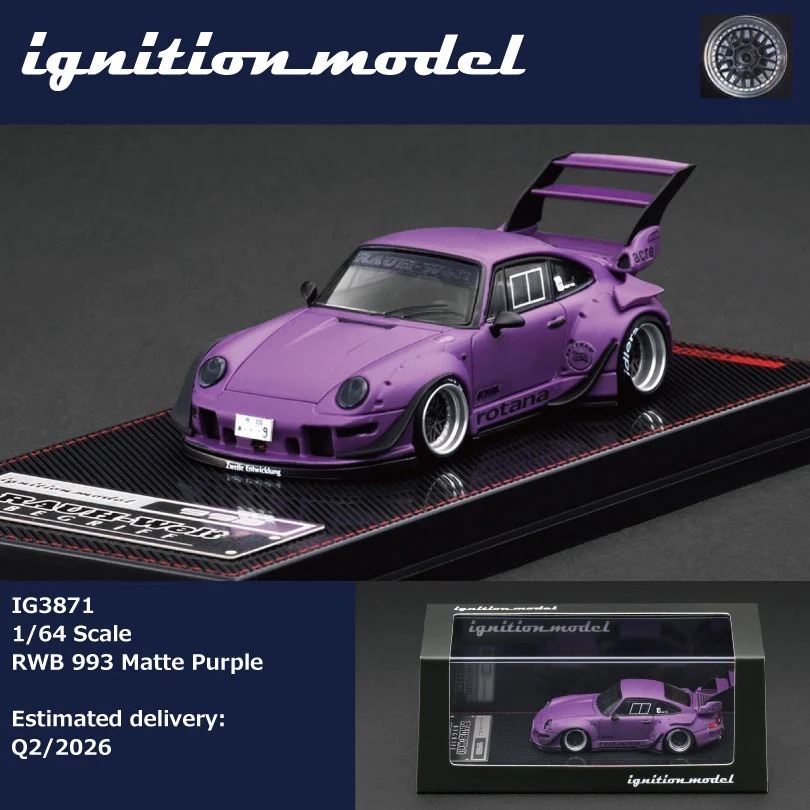 IG3871 - Ignition Model 1/64 Porsche RWB 993 Matte Purple