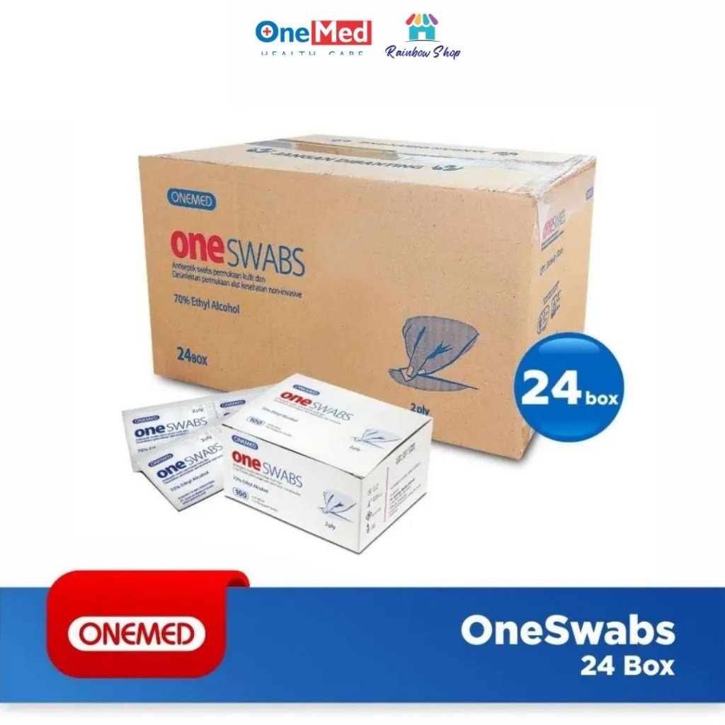 (KARTON) Alkohol OneSwab ONEMED Tissue 2ply (1 Dus isi 24 Box@100s)