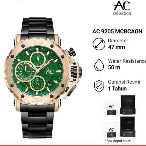 JAM TANGAN PRIA AC COLLECTION 9205 ALEXANDRE CHRISTIE 9205MC ORIGINAL