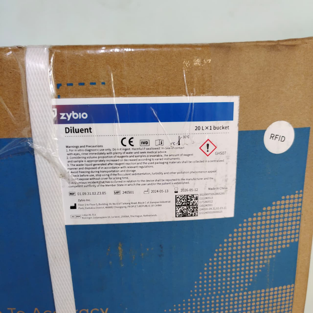 Diluent Z3 zybio 20L - 3 diff RF ID