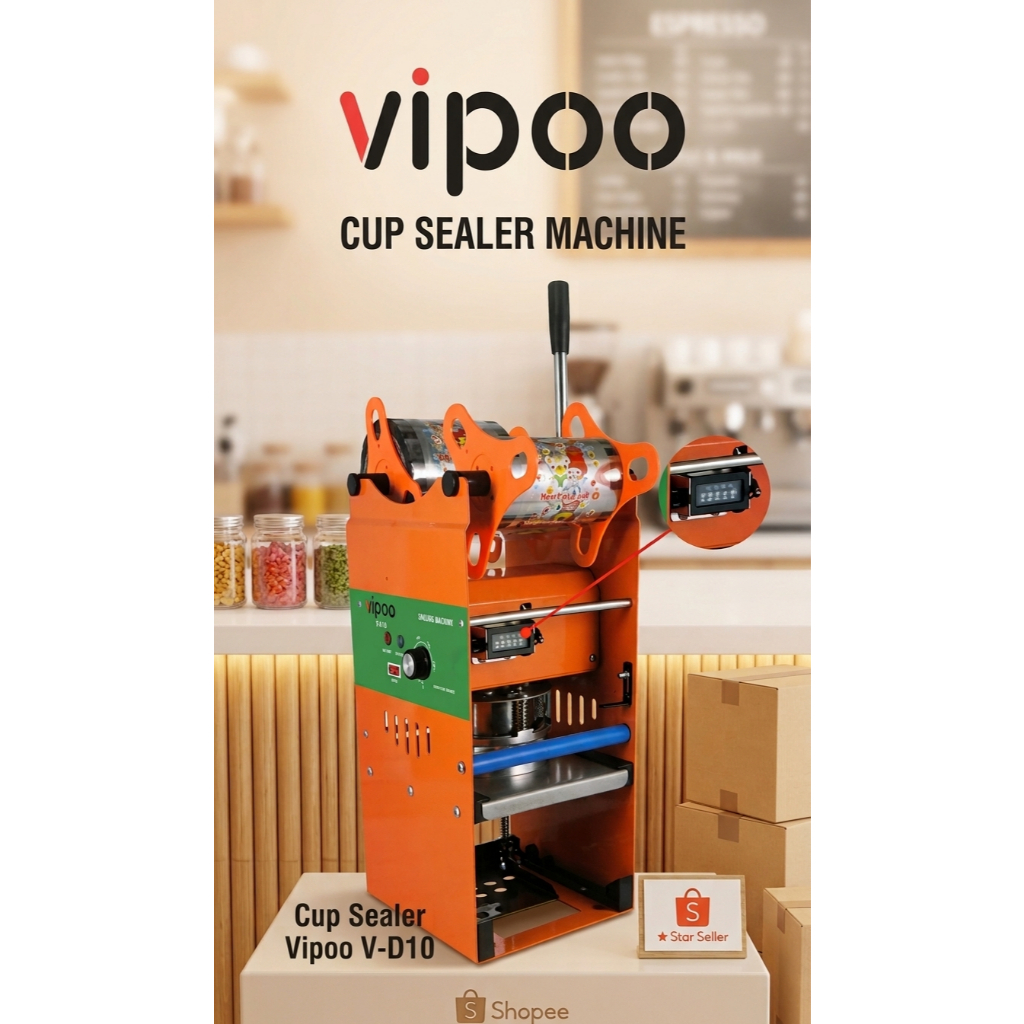 VIPOO Cup Sealer / Mesin Press Minuman V-D10