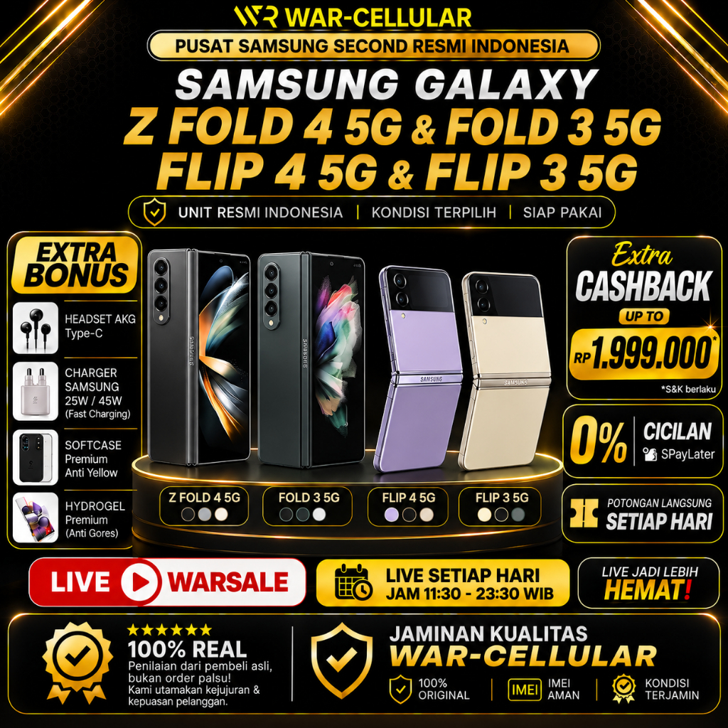 SEIN | Samsung Galaxy Z Fold 4 5G 512GB 256GB | Flip 3 5G 128GB Second Resmi Indonesia