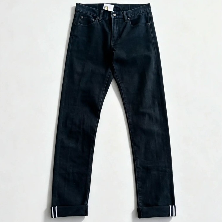 (28) UNIQLO BLACK SELVEDGE LONG PANTS | CELANA PANJANG | CLWM